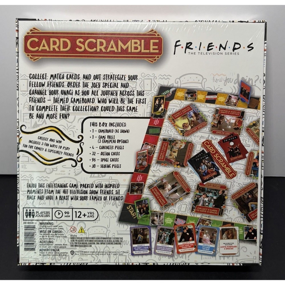 Friends Card Scramble Board Game New Factory SEALED TV Series Party Game - Picture 9 of 9